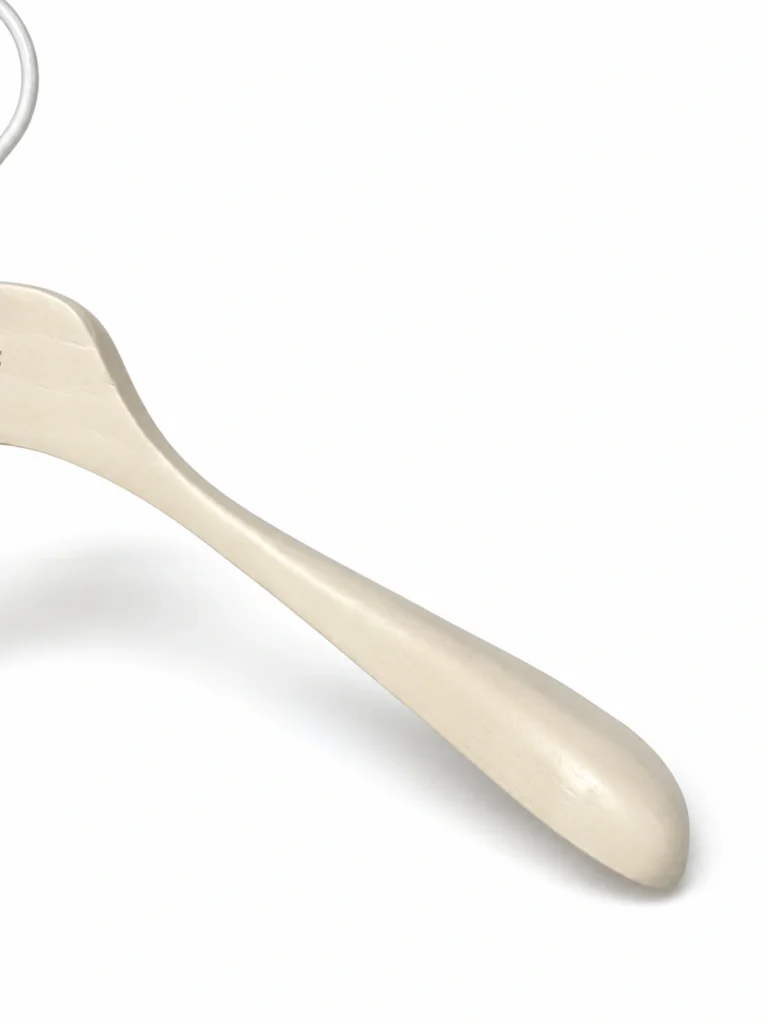Matte White Beech Wide-Shoulder Women's Hanger detail view 3