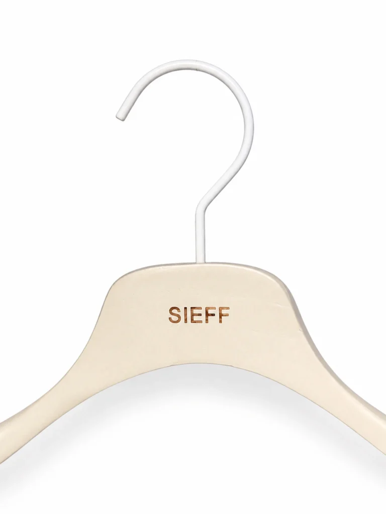 Matte White Beech Wide-Shoulder Women's Hanger detail view 2