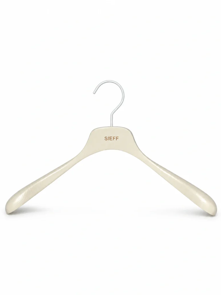 Matte White Beech Wide-Shoulder Women's Hanger main