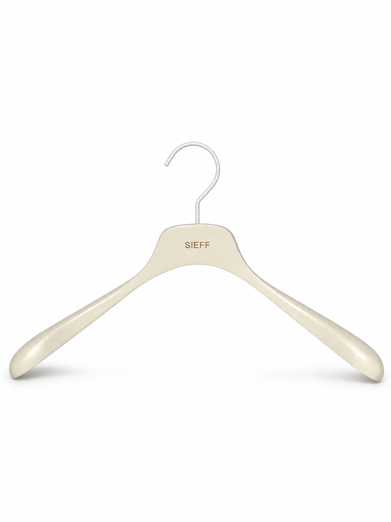 Matte White Beech Wide-Shoulder Women’s Hanger