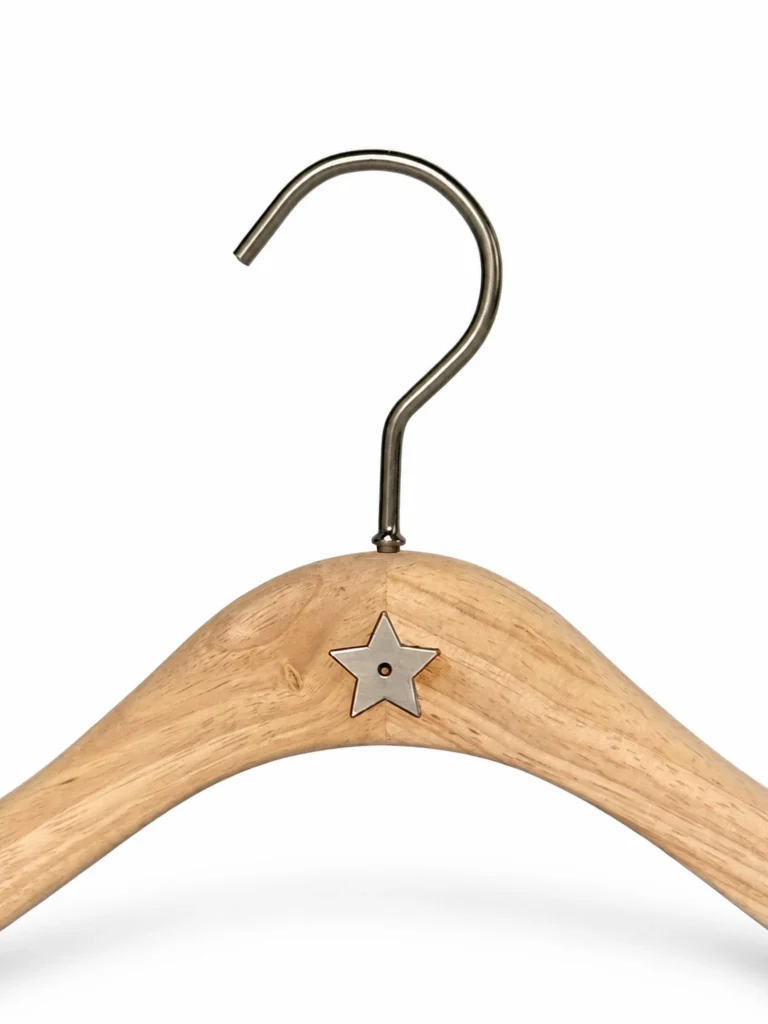Unfinished Rubberwood Women's Hanger detail view 2