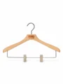 Unfinished Beech Women's Hanger with Clips main