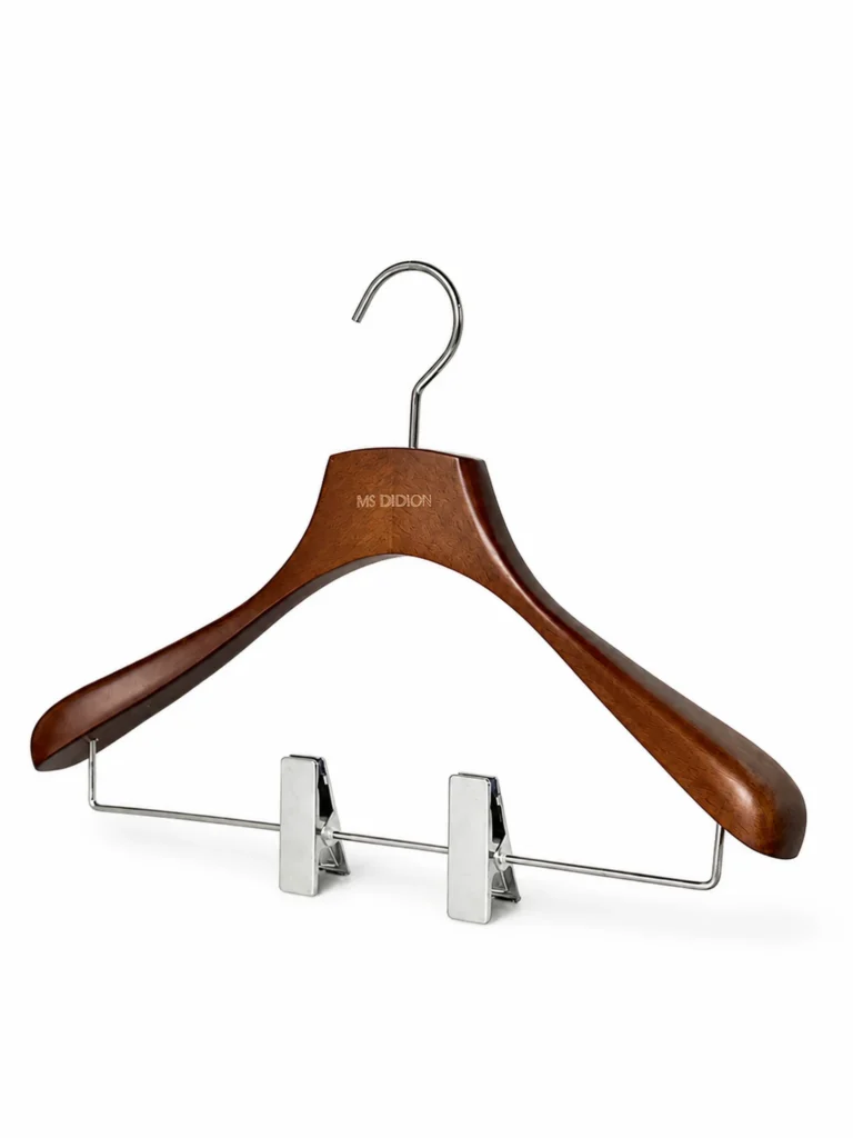 Walnut-Finish Beech Women's Trouser Hanger detail view 1