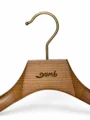 Walnut-Finish Ash Men's Business Hanger gallery 1