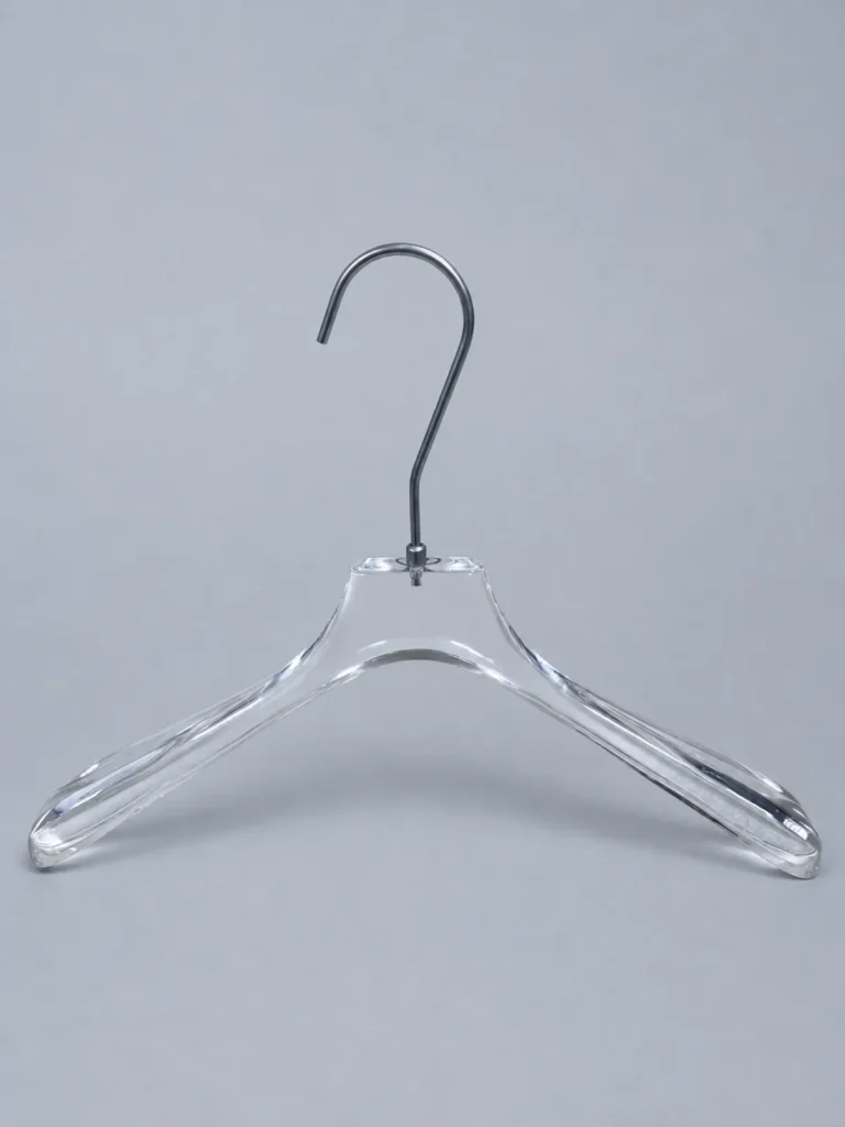 JY01 Smoke Brown Acrylic Men's Suit Hanger 435mm detail view 3