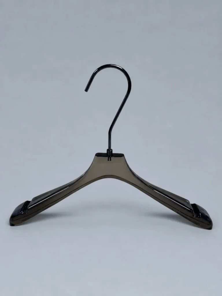 JY02 Clear Acrylic Women's Hanger with Gold Clips 385mm detail view 1