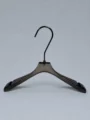 JY02 Clear Acrylic Women's Hanger with Gold Clips — angled view