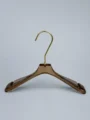 JY02 Clear Acrylic Women's Hanger with Gold Clips — detail view