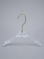 JY02 Clear Acrylic Women's Hanger with Gold Clips — side view