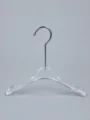 JY04 Clear Acrylic Children's Hanger with Clips — side view