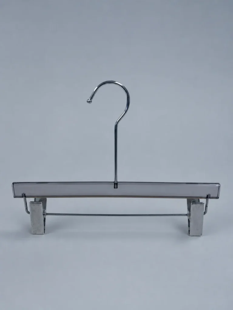 JY06 Clear Grey Acrylic Trouser Hanger 325mm