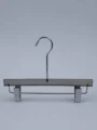 JY06 Clear Grey Acrylic Trouser Hanger — angled view