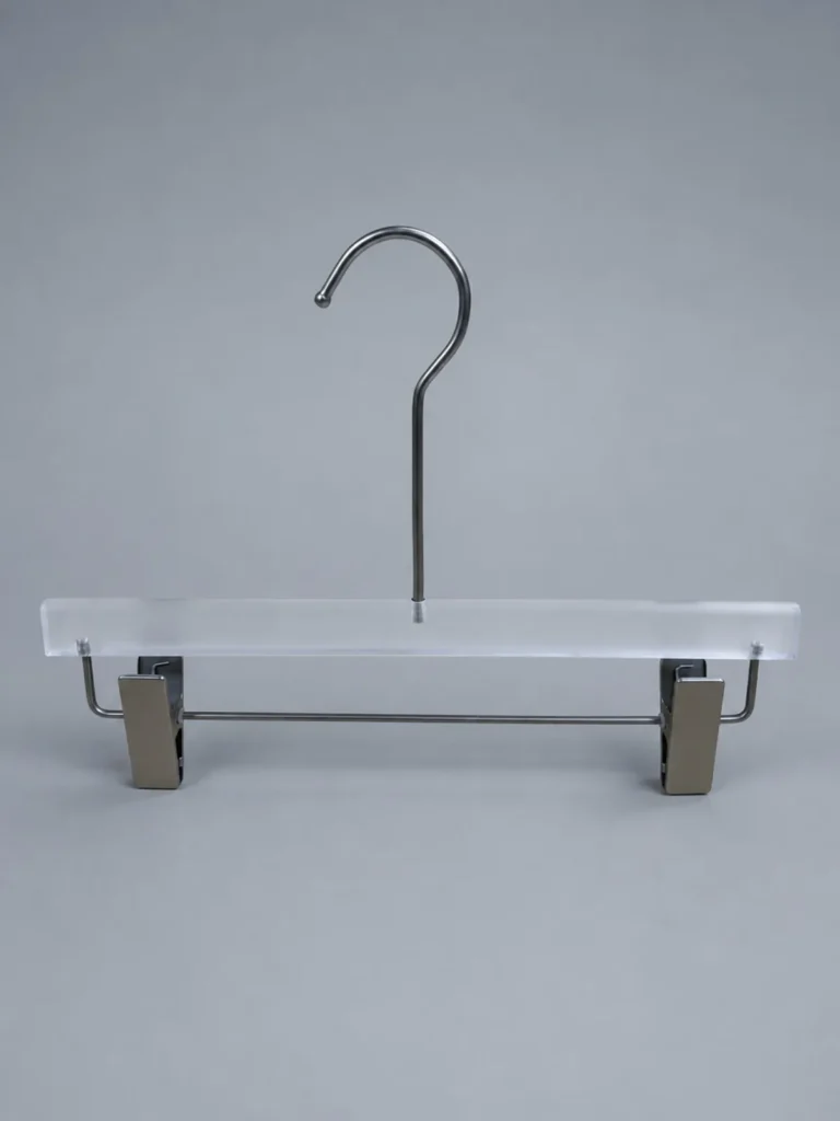 JY06 Clear Grey Acrylic Trouser Hanger 325mm detail view 3