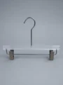 JY06 Clear Grey Acrylic Trouser Hanger — side view