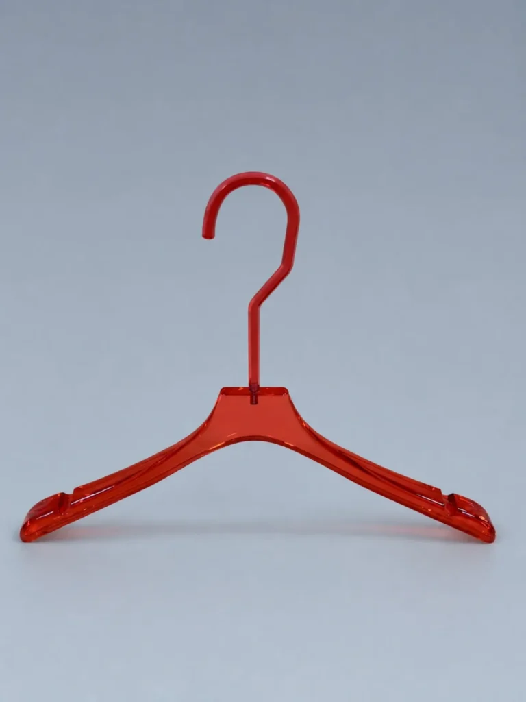 JY07 Clear Acrylic Women's Hanger with Clips 385mm detail view 1