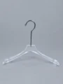 JY07 Clear Acrylic Women's Hanger with Clips — side view