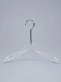 JY08 Clear Acrylic Women's Blouse Hanger — front view