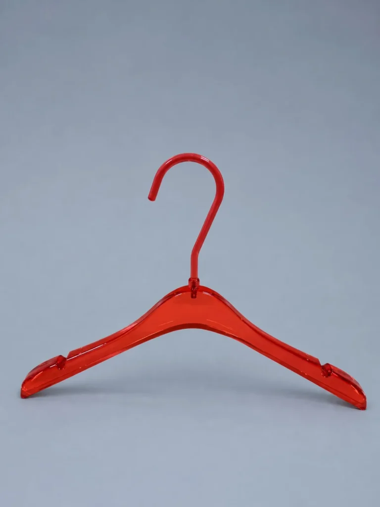 JY08 Clear Acrylic Women's Blouse Hanger 385mm detail view 1