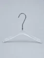 JY08 Clear Acrylic Women's Blouse Hanger — side view