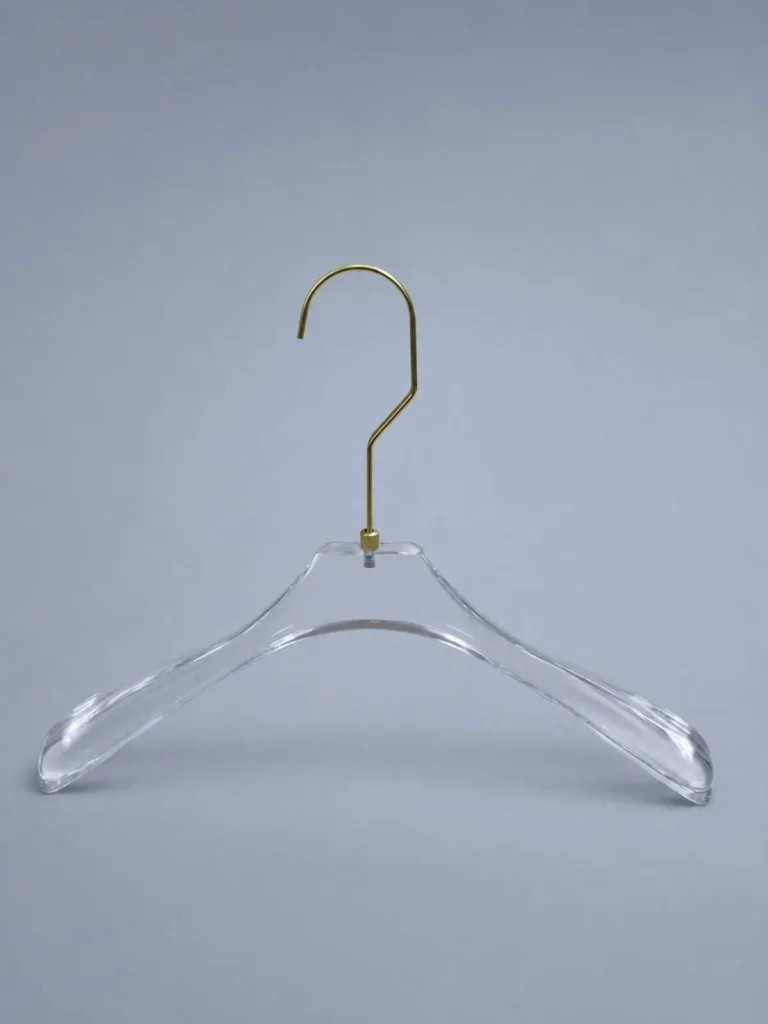 JY10 Smoke Brown Acrylic Women's Hanger 390mm detail view 2
