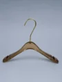 JY12 Clear Acrylic Women's Suit Hanger with Clips — angled view