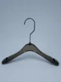 JY12 Clear Acrylic Women's Suit Hanger with Clips — detail view