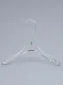 JY12 Clear Acrylic Women's Suit Hanger with Clips — side view