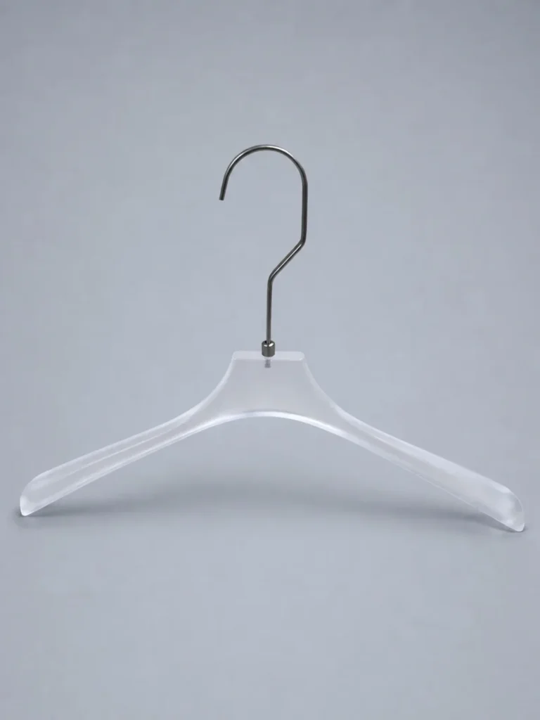 JY13 Clear Acrylic Men's Hanger 435mm detail view 2