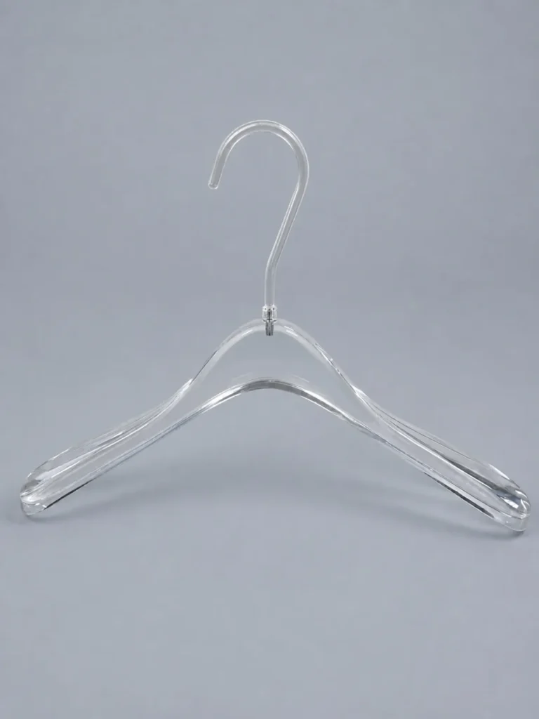 JY16 Clear Acrylic Men's Coat Hanger 435mm