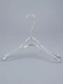 JY16 Clear Acrylic Men's Coat Hanger — front view