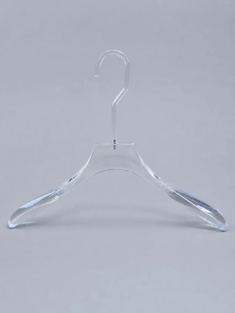 Clear acrylic men's wide-shoulder hanger