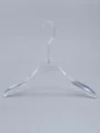 JY17 Clear Acrylic Men's Wide-Shoulder Hanger — front view