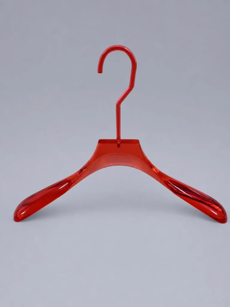 JY17 Clear Acrylic Men's Wide-Shoulder Hanger 435mm detail view 3