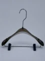 JY18 Clear Acrylic Women's Jacket Hanger — angled view