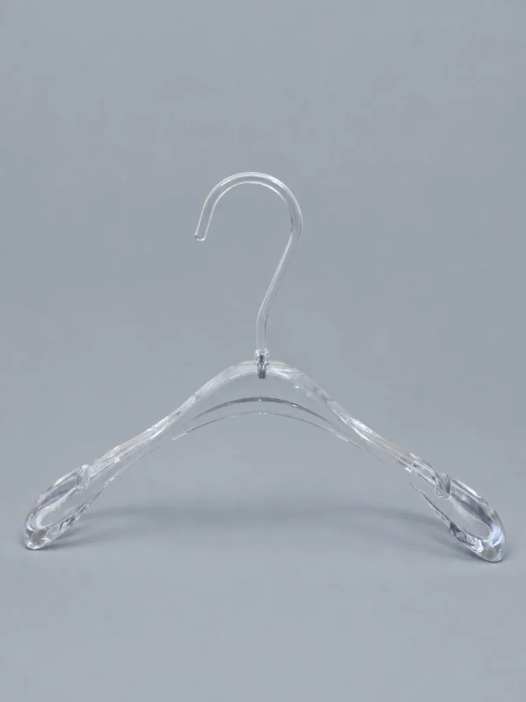 JY18 Clear Acrylic Women's Jacket Hanger 390mm detail view 3