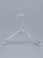 JY18 Clear Acrylic Women's Jacket Hanger — side view
