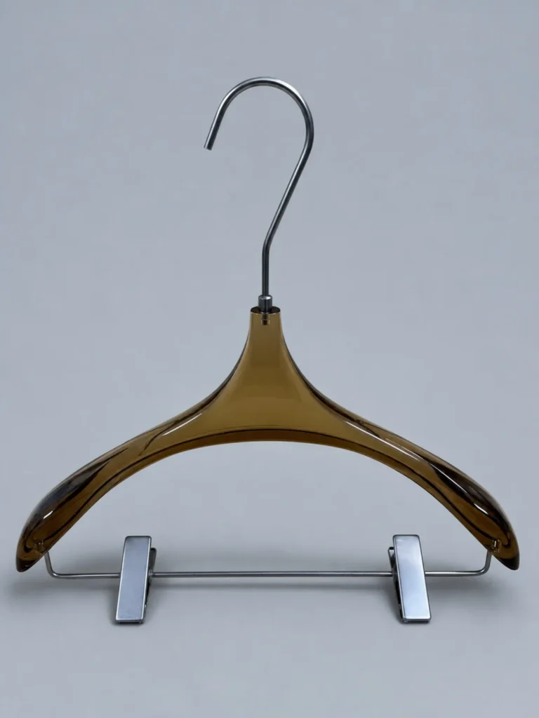 JY19 Amber Acrylic Women's Pointed Wide-Shoulder Hanger 380mm