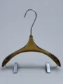 JY19 Amber Acrylic Women's Pointed Wide-Shoulder Hanger — front view