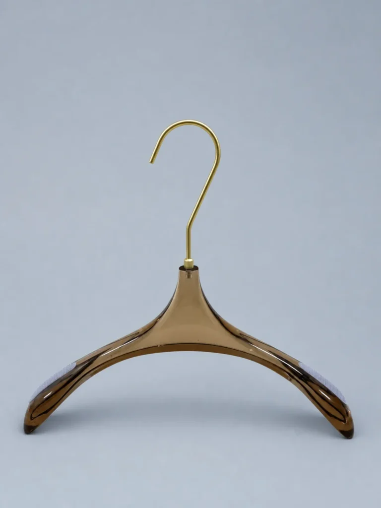 JY19 Amber Acrylic Women's Pointed Wide-Shoulder Hanger 380mm detail view 2
