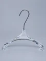 JY19 Amber Acrylic Women's Pointed Wide-Shoulder Hanger — side view