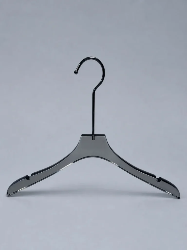 JY21 Slim Clear Acrylic Women's Hanger 390mm detail view 1
