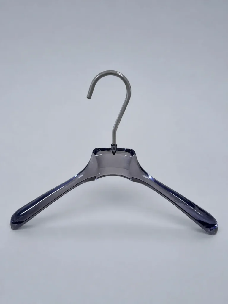 JY27 Smoke Blue Acrylic Men's Hanger — front view