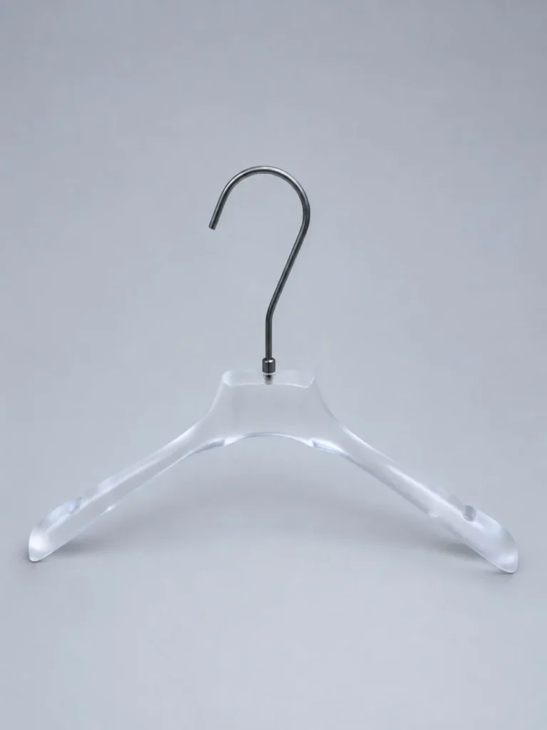 JY28 Clear Acrylic Women's Dress Hanger 390mm