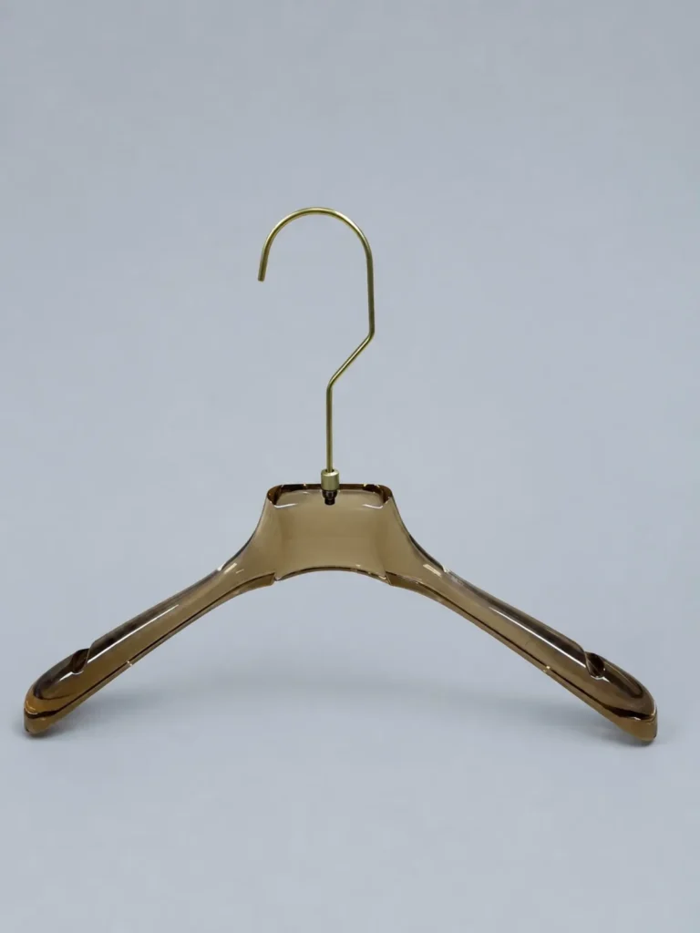 JY28 Clear Acrylic Women's Dress Hanger 390mm detail view 2