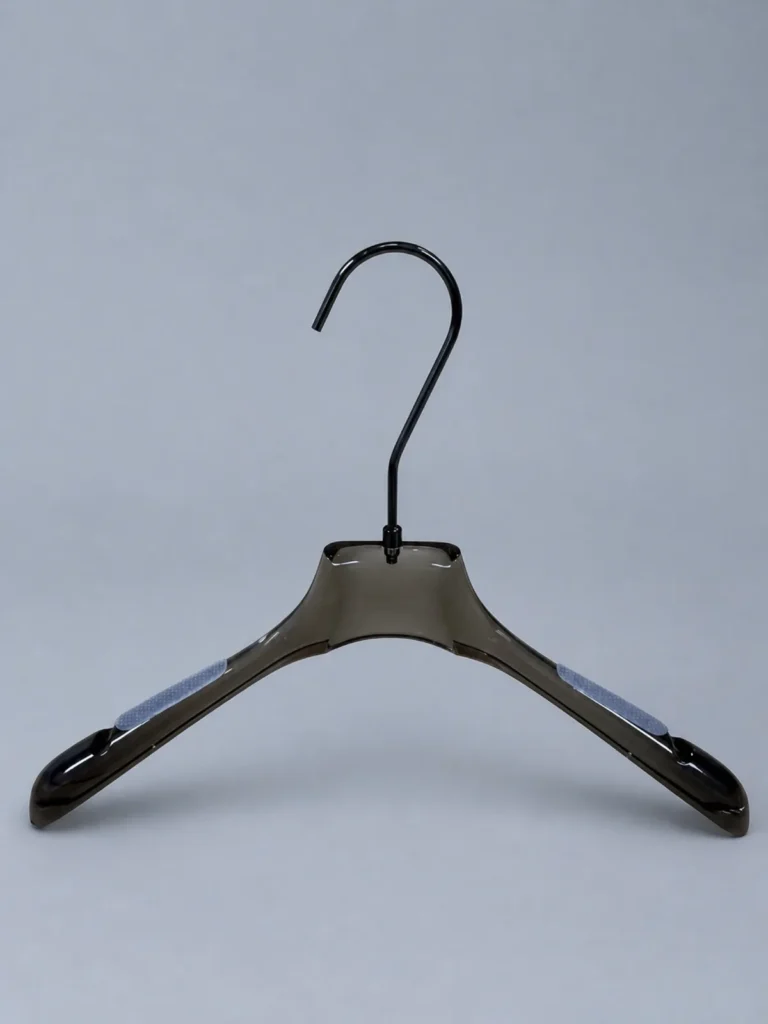 JY28 Clear Acrylic Women's Dress Hanger 390mm detail view 3