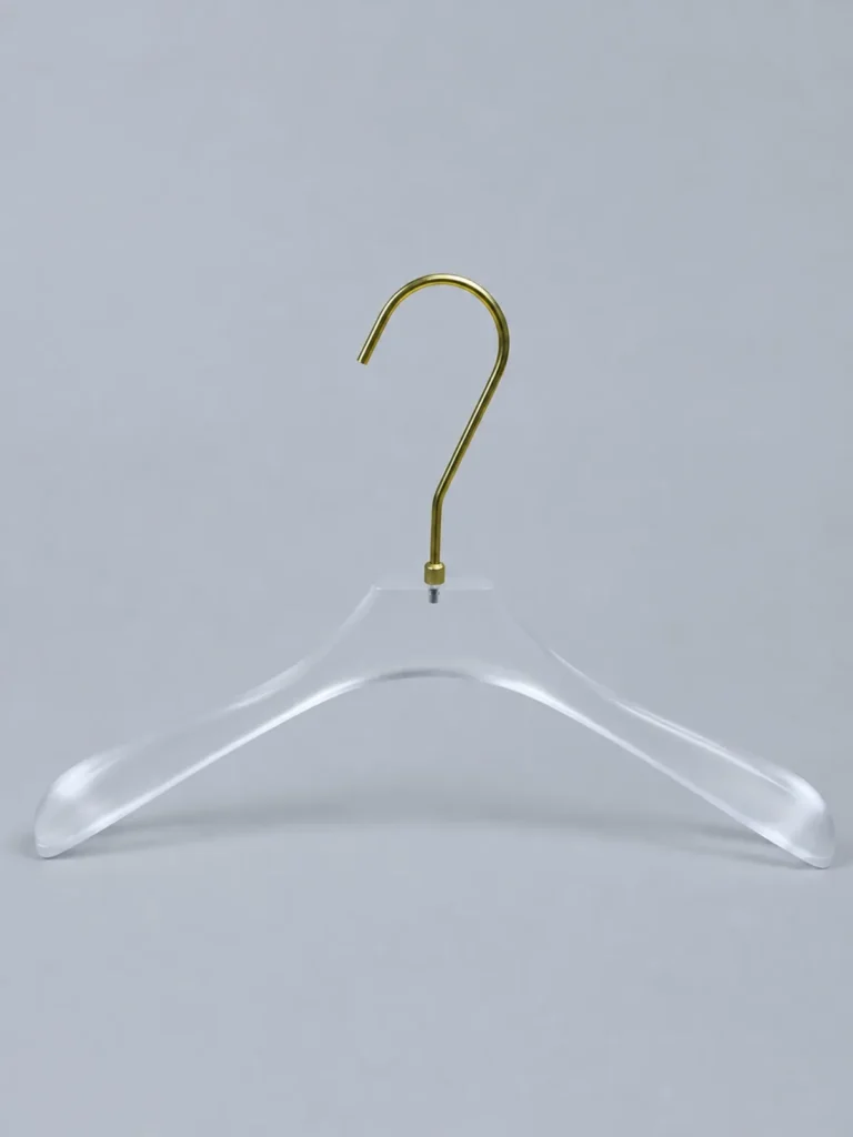 JY30 Smoke Blue Acrylic Men's Jacket Hanger 430mm detail view 1
