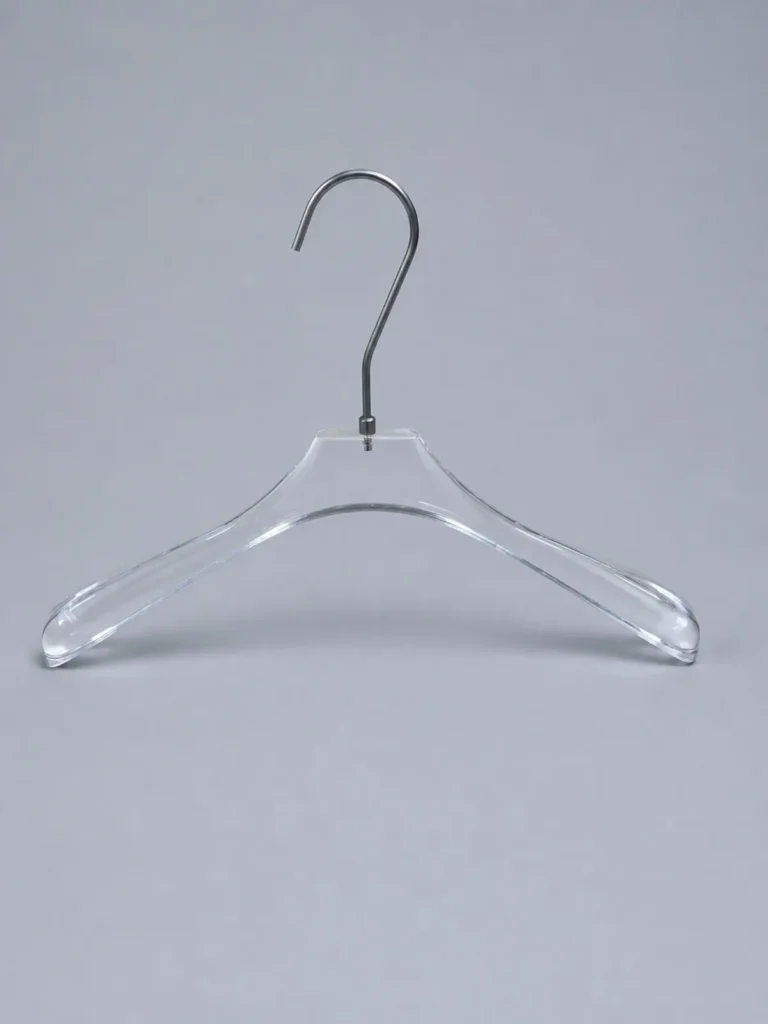 JY30 Smoke Blue Acrylic Men's Jacket Hanger 430mm detail view 3