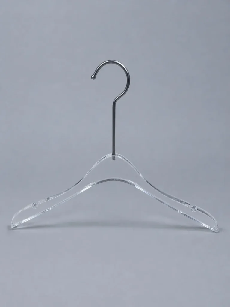 JY31 Slim Clear Acrylic Women's Top Hanger 390mm