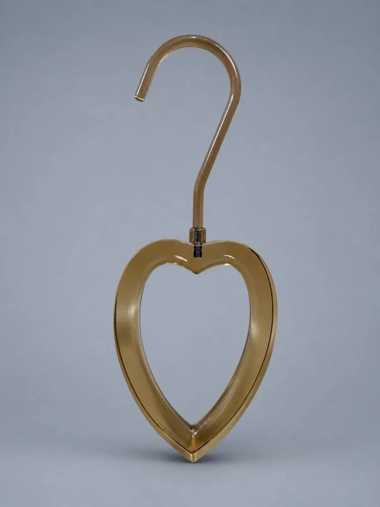 JY34 Amber Acrylic Heart Scarf Ring