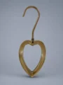 JY34 Amber Acrylic Heart Scarf Ring — front view